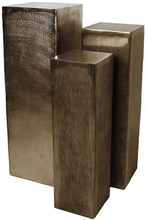 Piedestal podie rå gylden aluminium 85x25x25cm